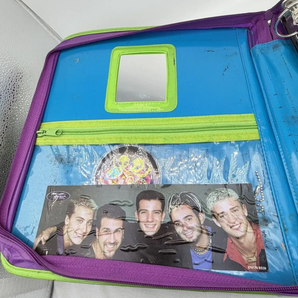 Vintage Lisa Frank Zoomer & Zorbit Aliens 3 Ring Binder Trapper Keeper Zip READ